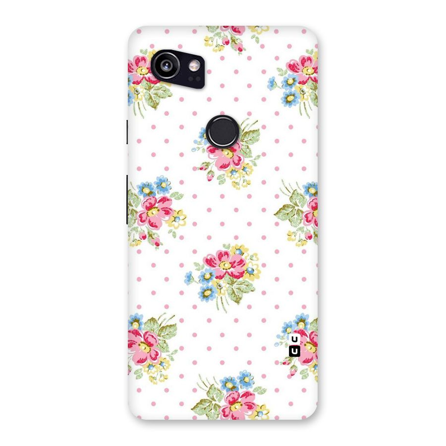 Painted Polka Floral Back Case for Google Pixel 2 XL