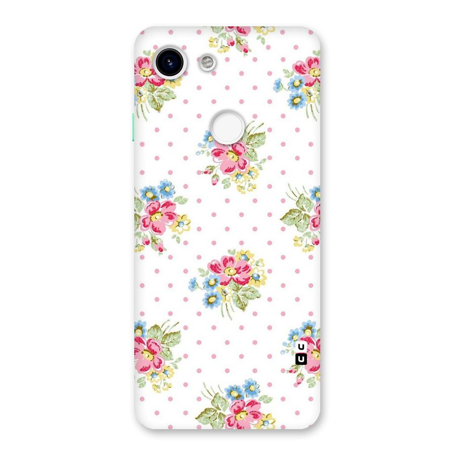 Painted Polka Floral Back Case for Google Pixel 3