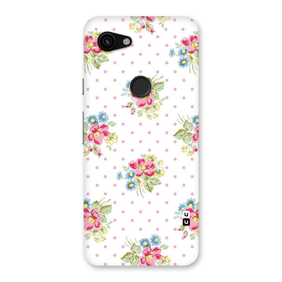 Painted Polka Floral Back Case for Google Pixel 3a