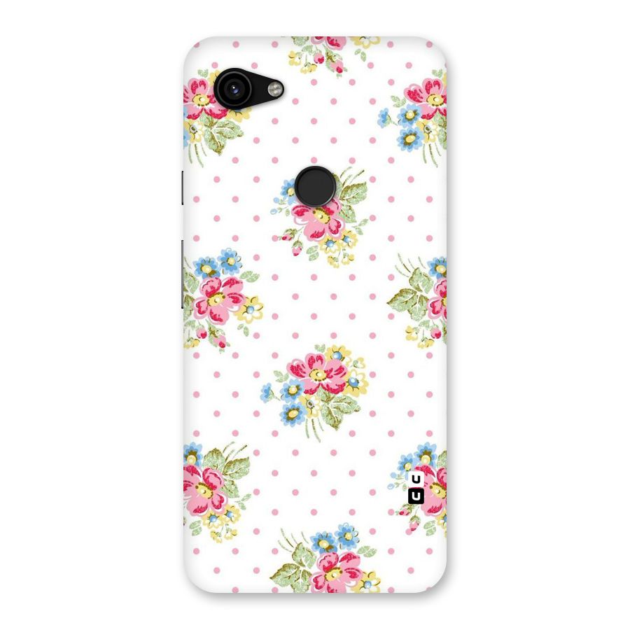 Painted Polka Floral Back Case for Google Pixel 3a XL
