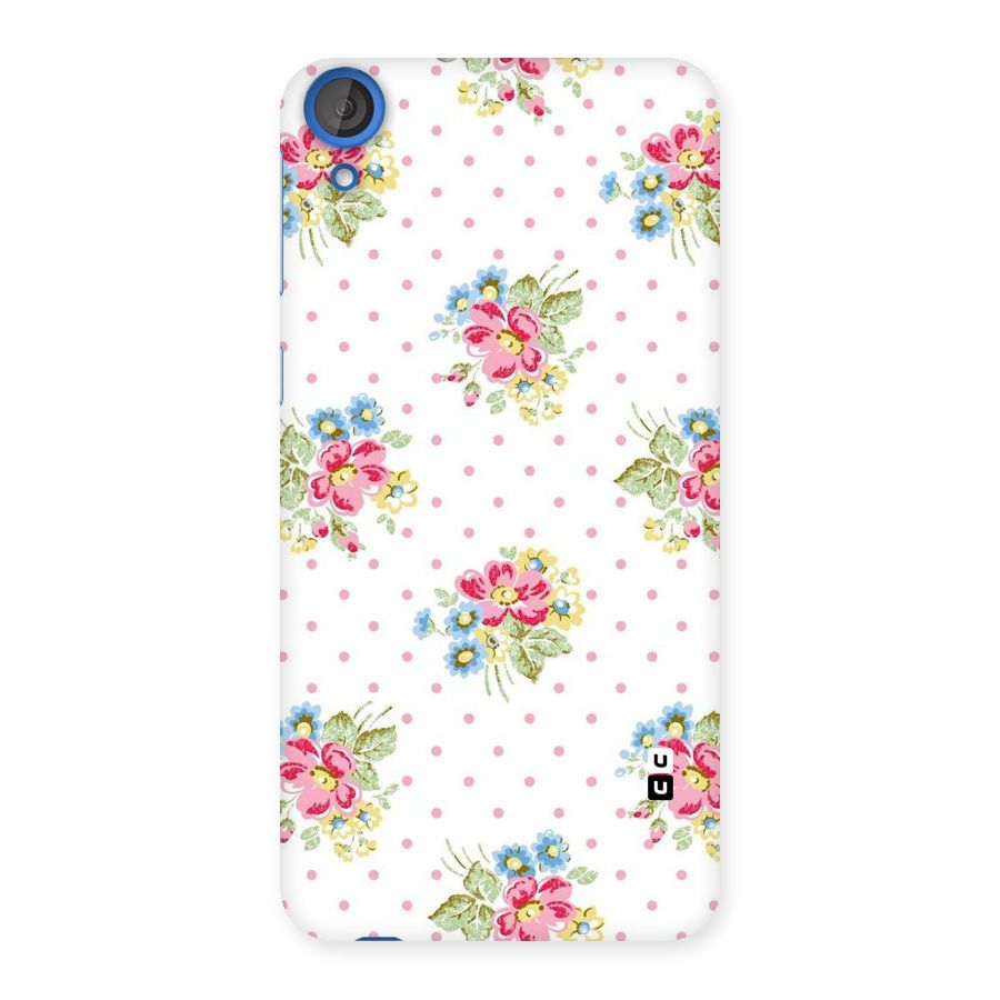 Painted Polka Floral Back Case for HTC Desire 820