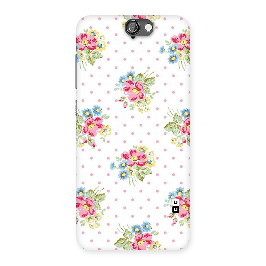 Painted Polka Floral Back Case for HTC One A9
