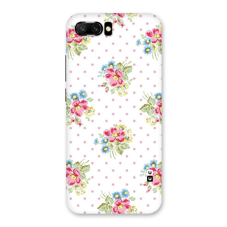 Painted Polka Floral Back Case for Honor 10