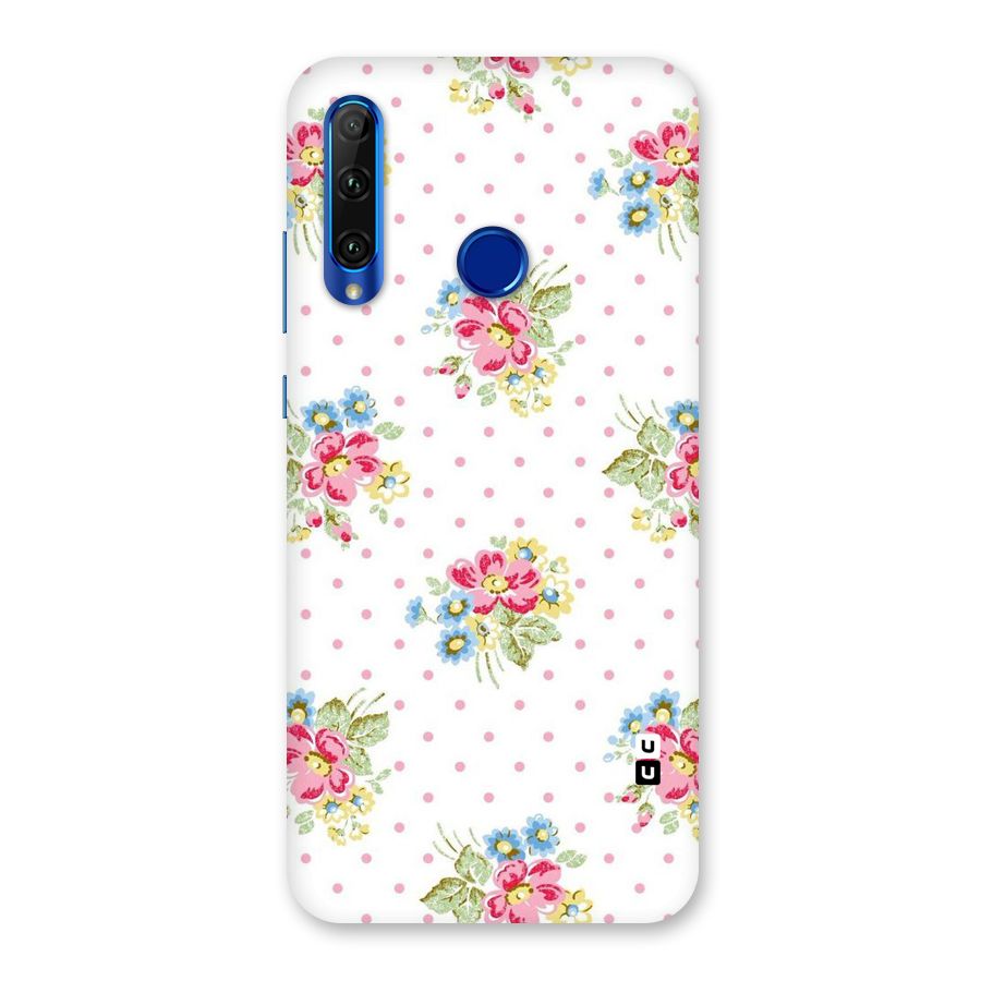 Painted Polka Floral Back Case for Honor 20i