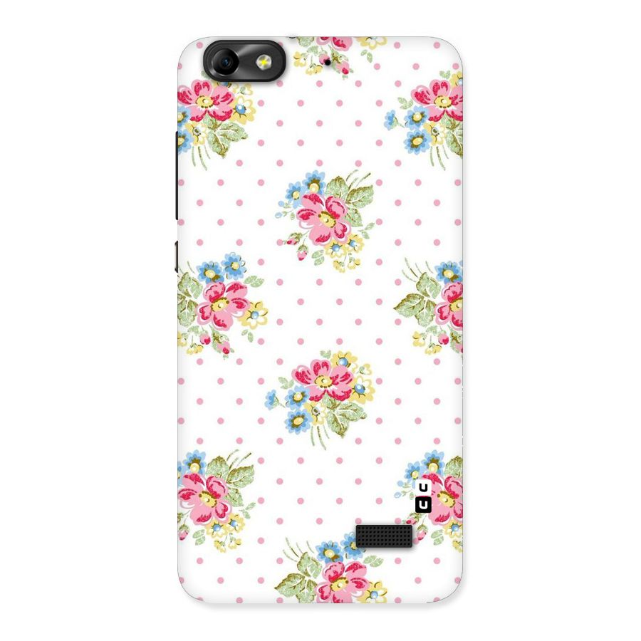 Painted Polka Floral Back Case for Honor 4C