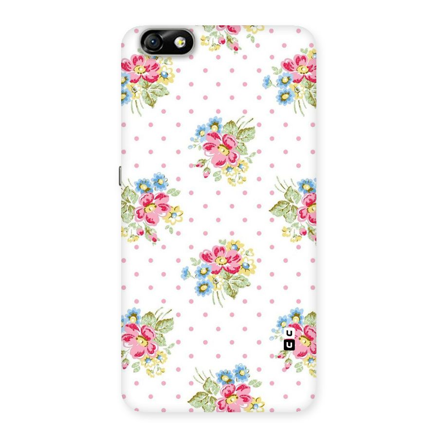 Painted Polka Floral Back Case for Honor 4X