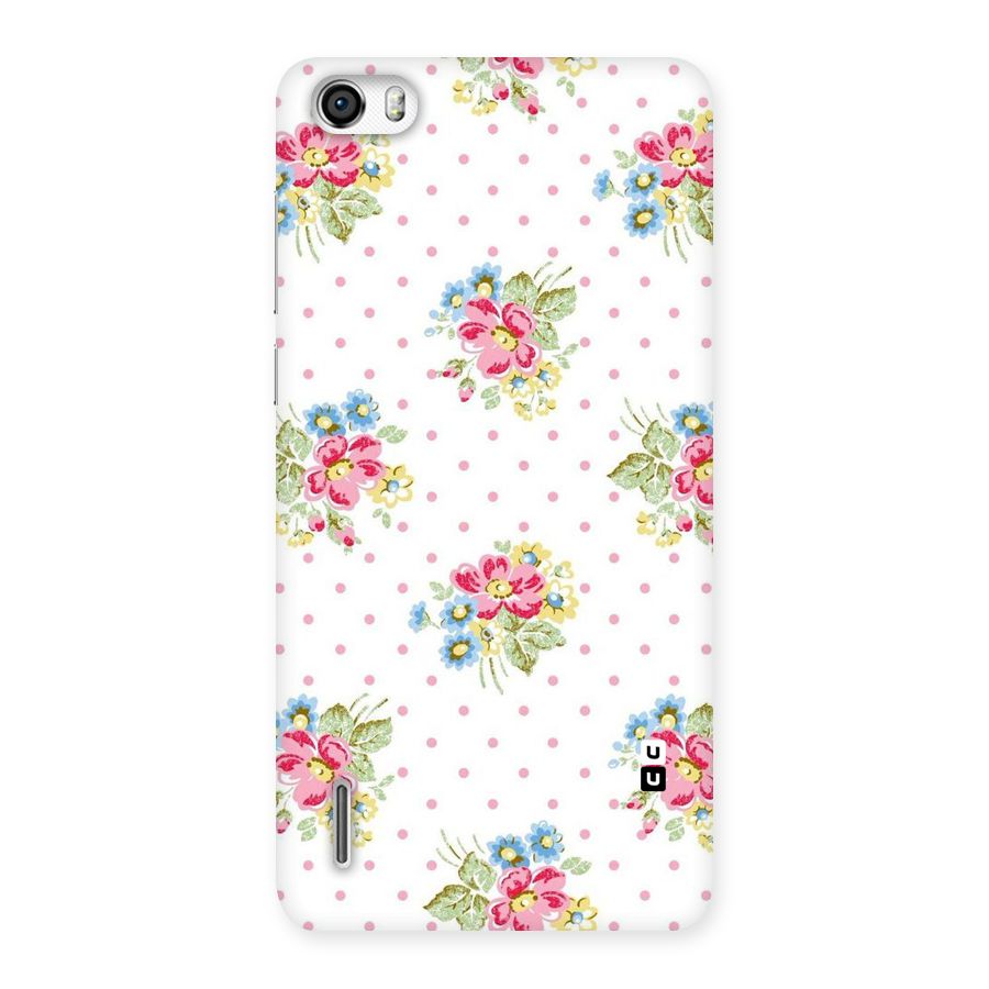 Painted Polka Floral Back Case for Honor 6