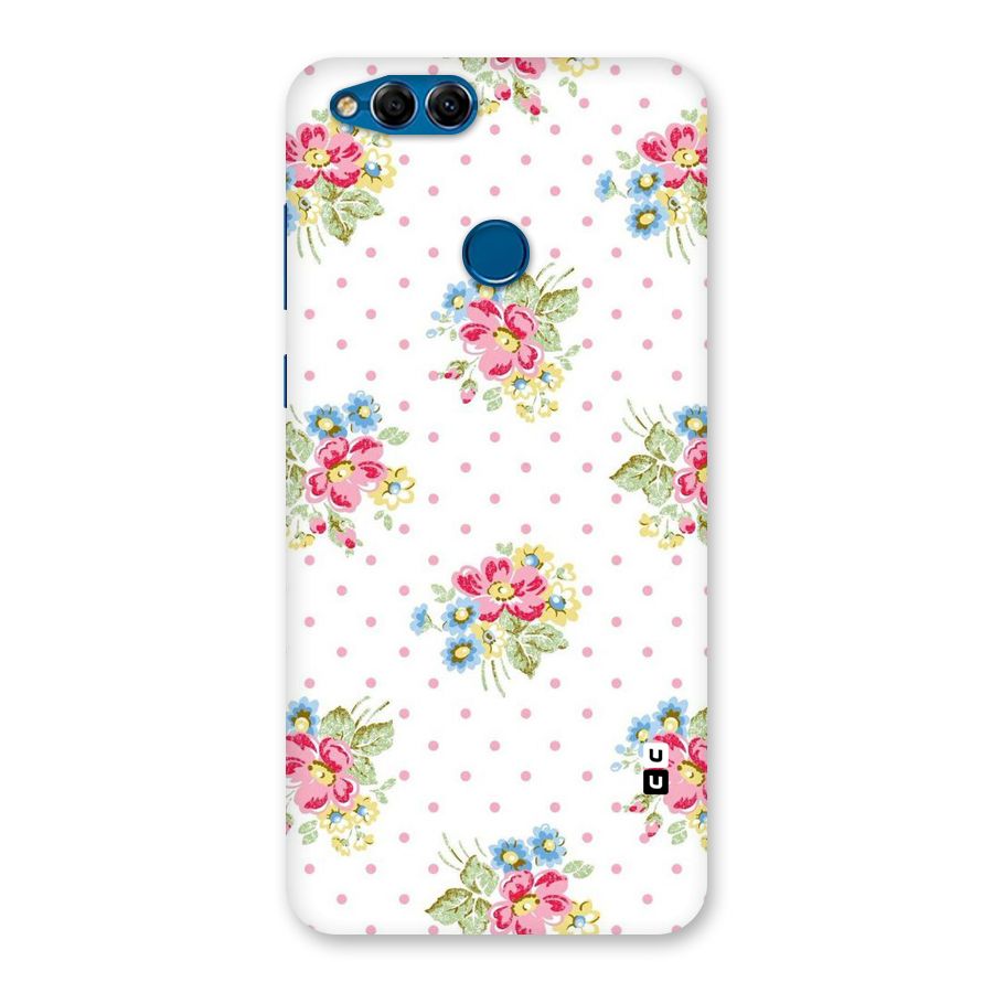 Painted Polka Floral Back Case for Honor 7X