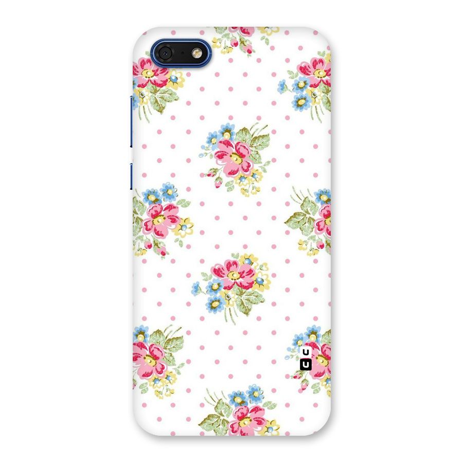 Painted Polka Floral Back Case for Honor 7s