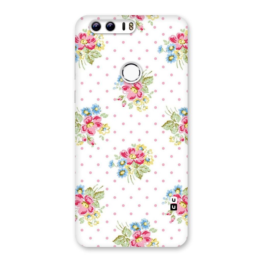 Painted Polka Floral Back Case for Honor 8