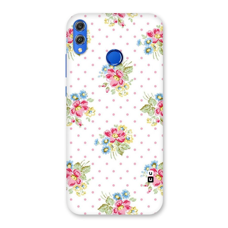 Painted Polka Floral Back Case for Honor 8X