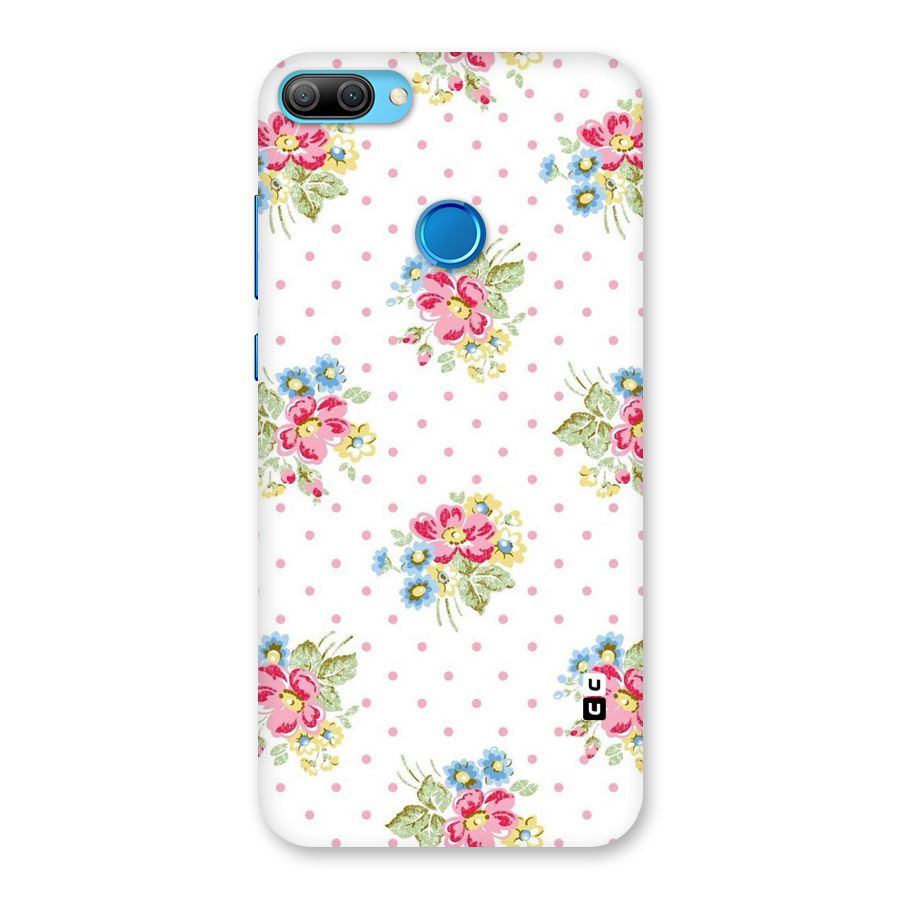 Painted Polka Floral Back Case for Honor 9N