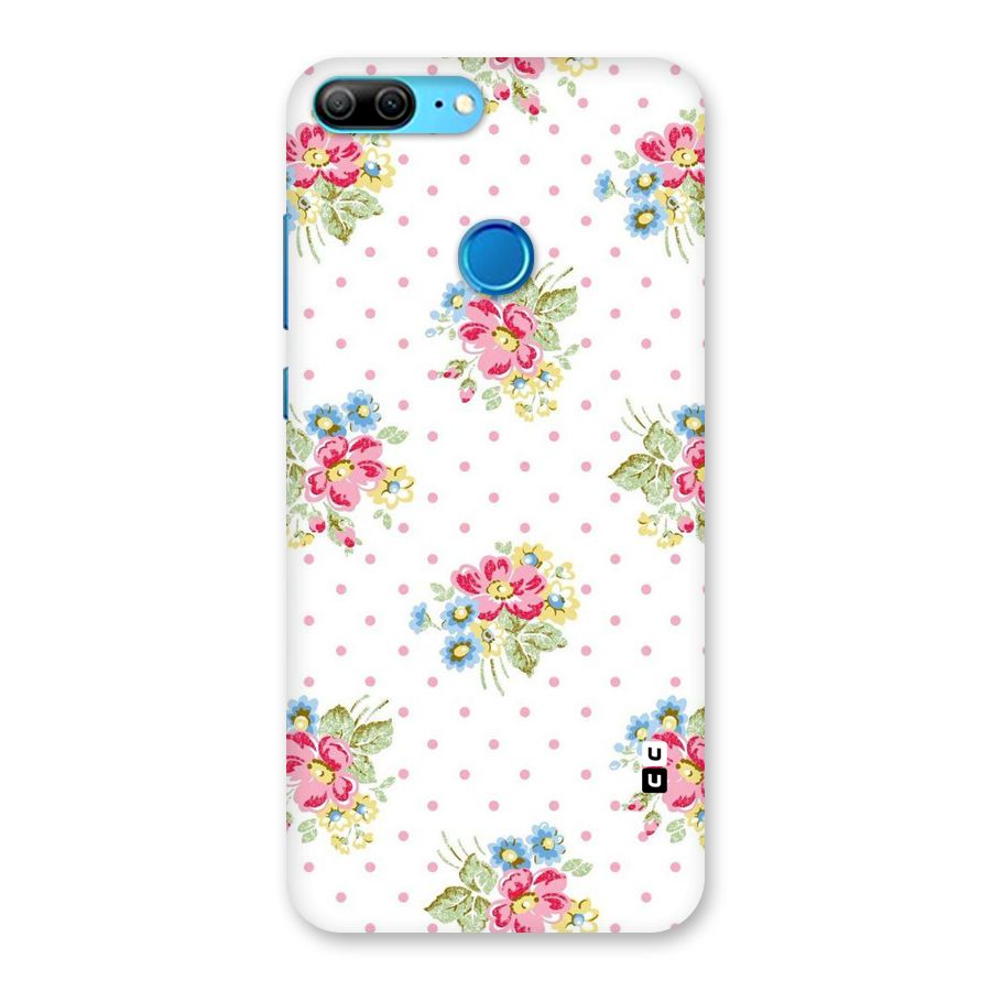 Painted Polka Floral Back Case for Honor 9 Lite