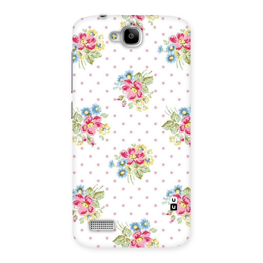 Painted Polka Floral Back Case for Honor Holly