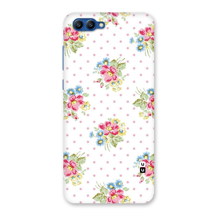 Painted Polka Floral Back Case for Honor View 10