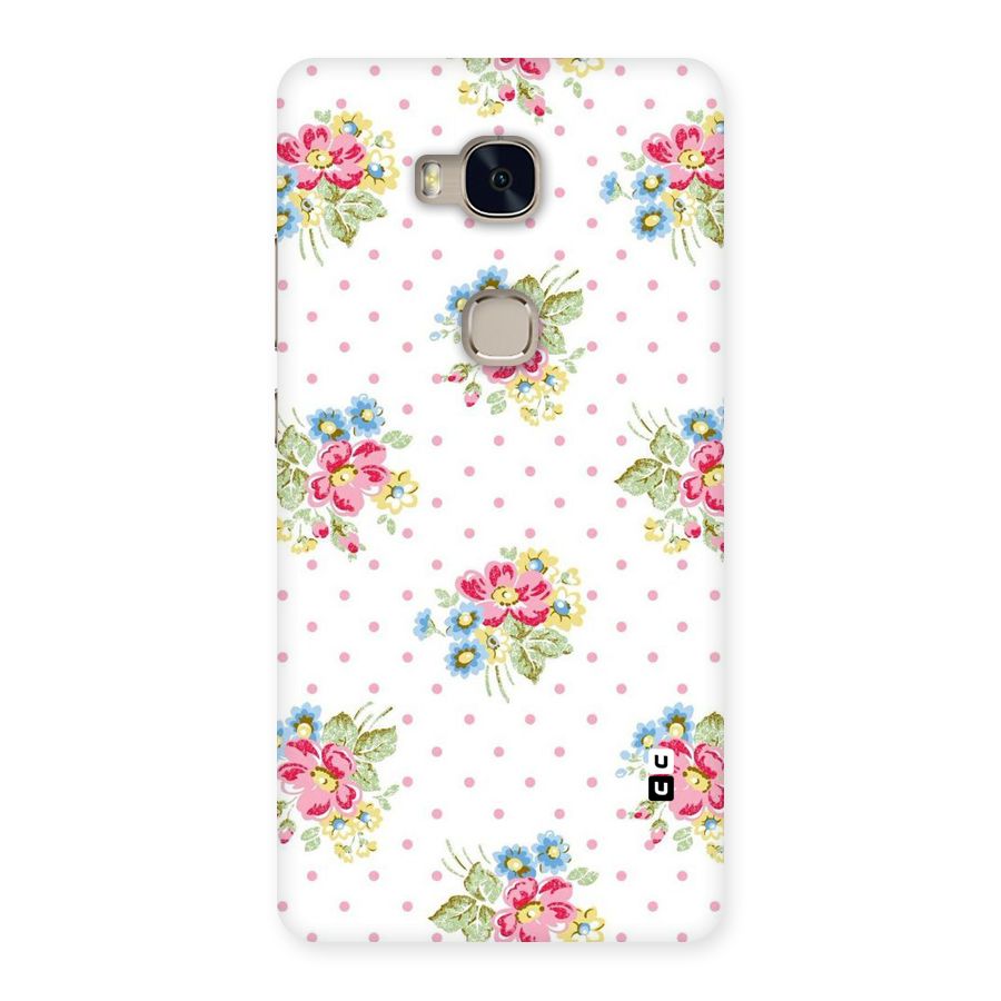 Painted Polka Floral Back Case for Huawei Honor 5X