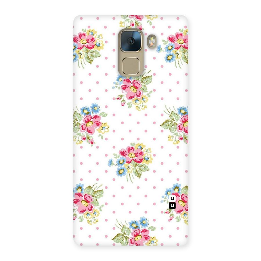 Painted Polka Floral Back Case for Huawei Honor 7