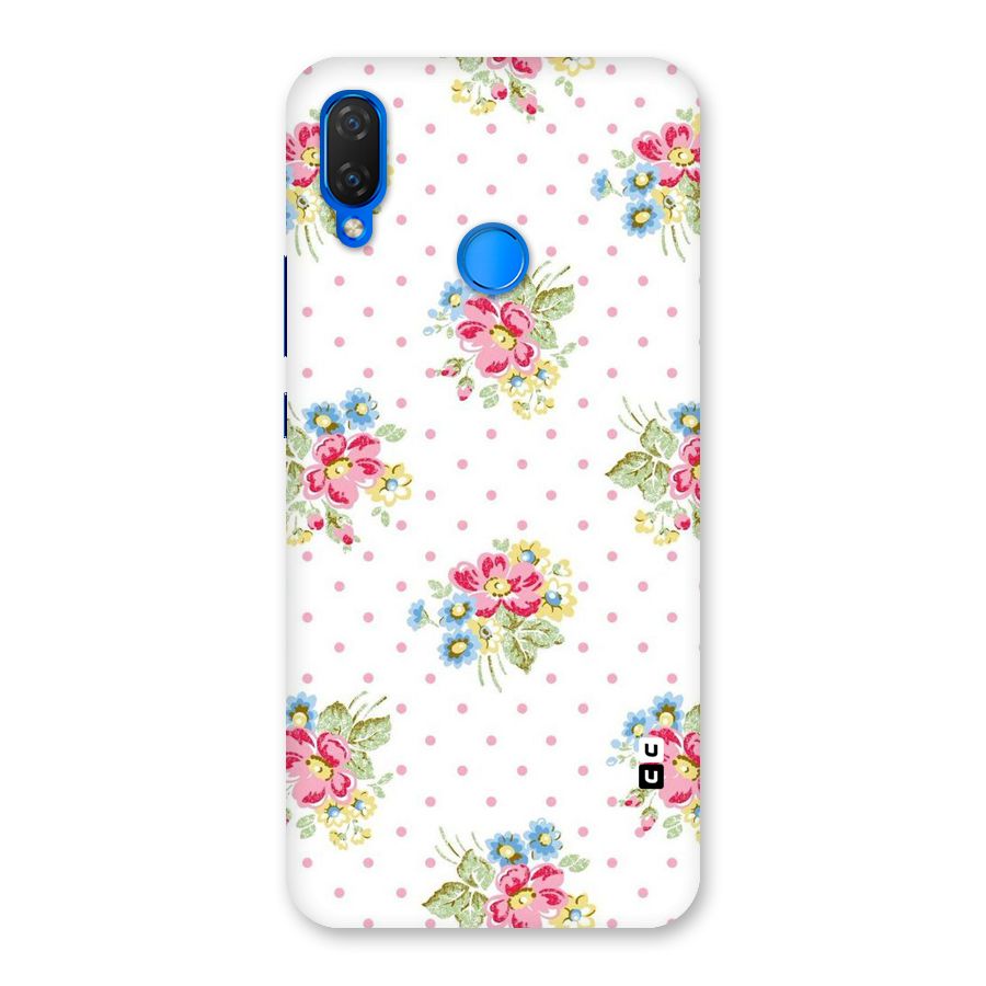 Painted Polka Floral Back Case for Huawei P Smart+