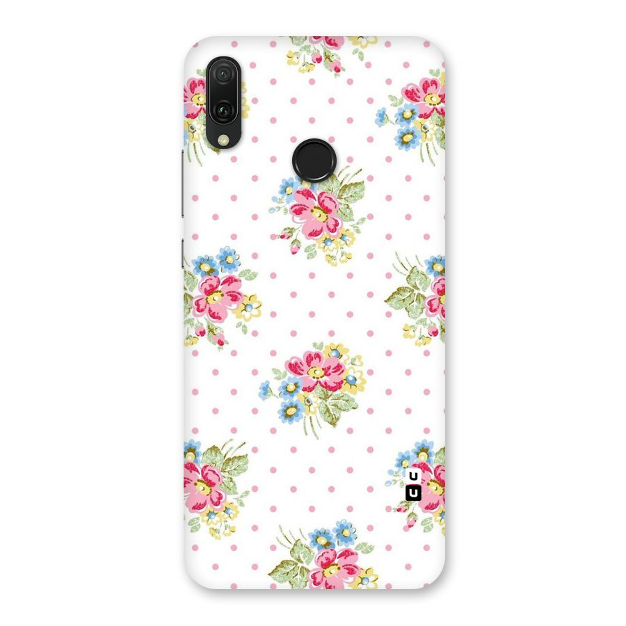 Painted Polka Floral Back Case for Huawei Y9 (2019)