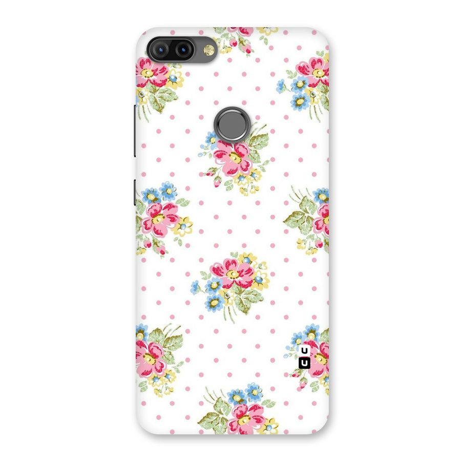 Painted Polka Floral Back Case for Infinix Hot 6 Pro