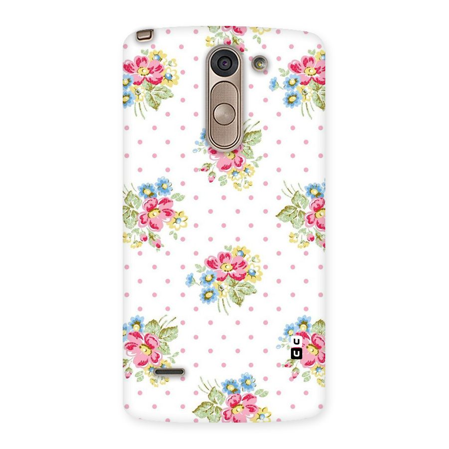 Painted Polka Floral Back Case for LG G3 Stylus