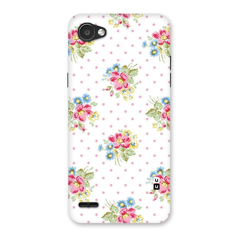 Painted Polka Floral Back Case for LG Q6