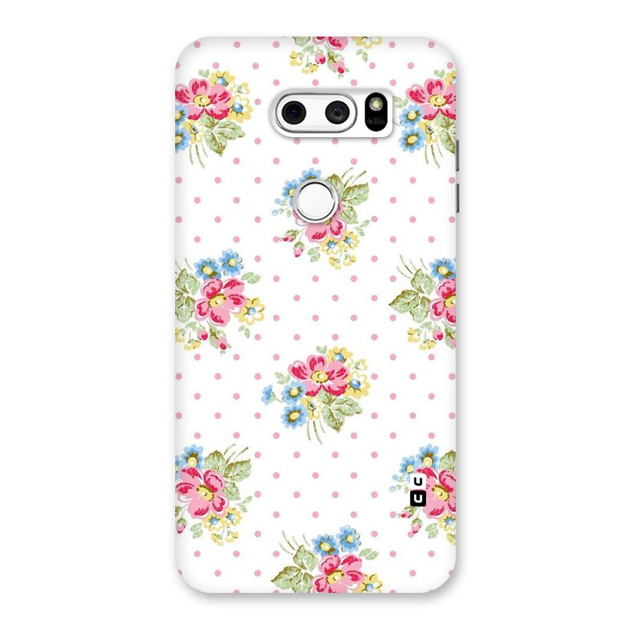 Painted Polka Floral Back Case for LG V30