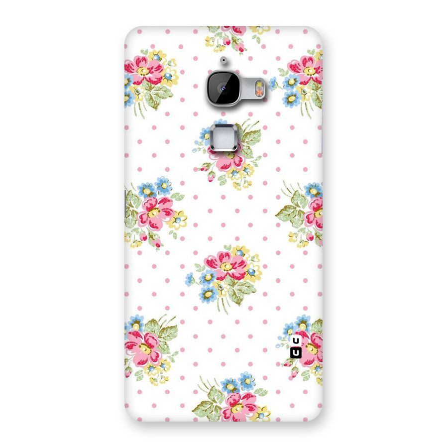 Painted Polka Floral Back Case for LeTv Le Max