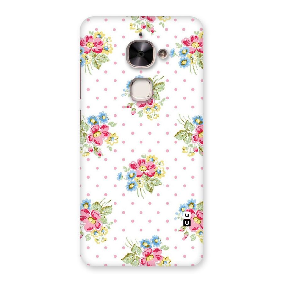 Painted Polka Floral Back Case for Le 2