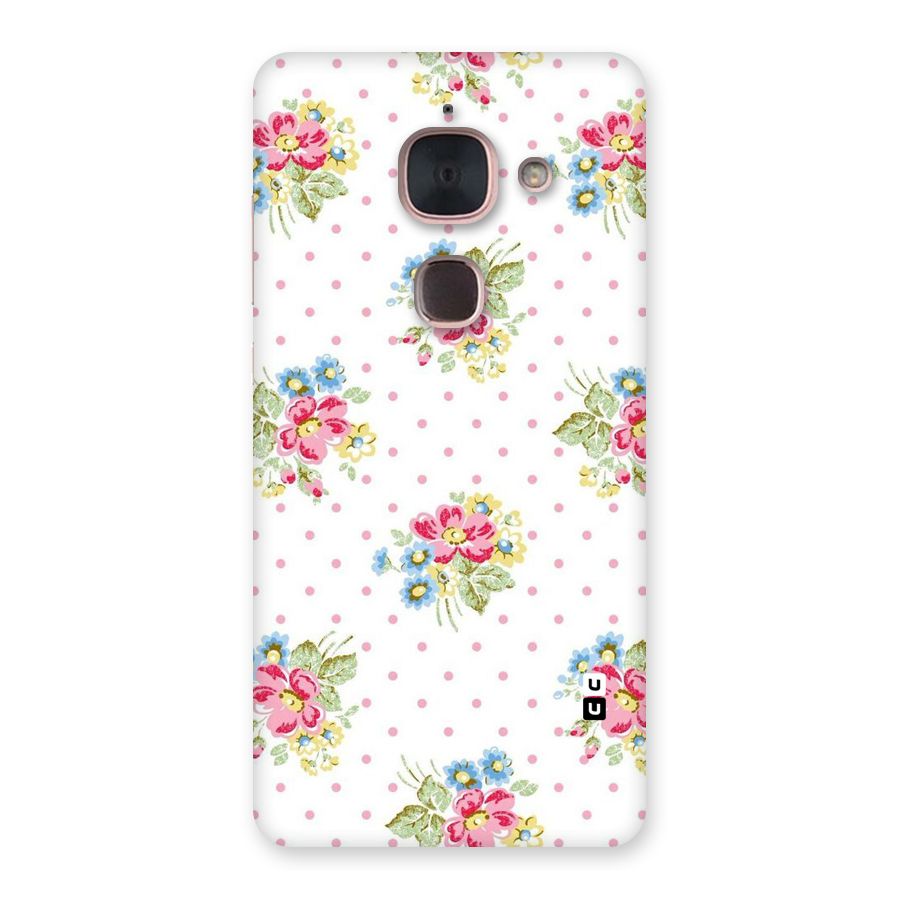 Painted Polka Floral Back Case for Le Max 2