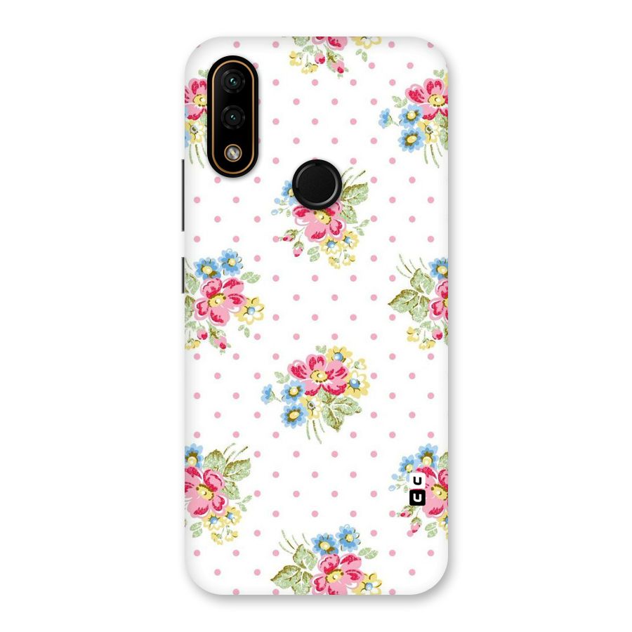 Painted Polka Floral Back Case for Lenovo A6 Note