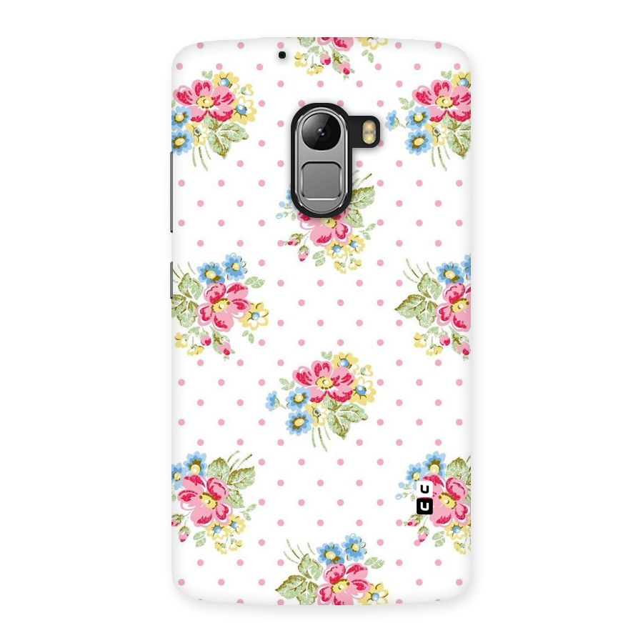 Painted Polka Floral Back Case for Lenovo K4 Note