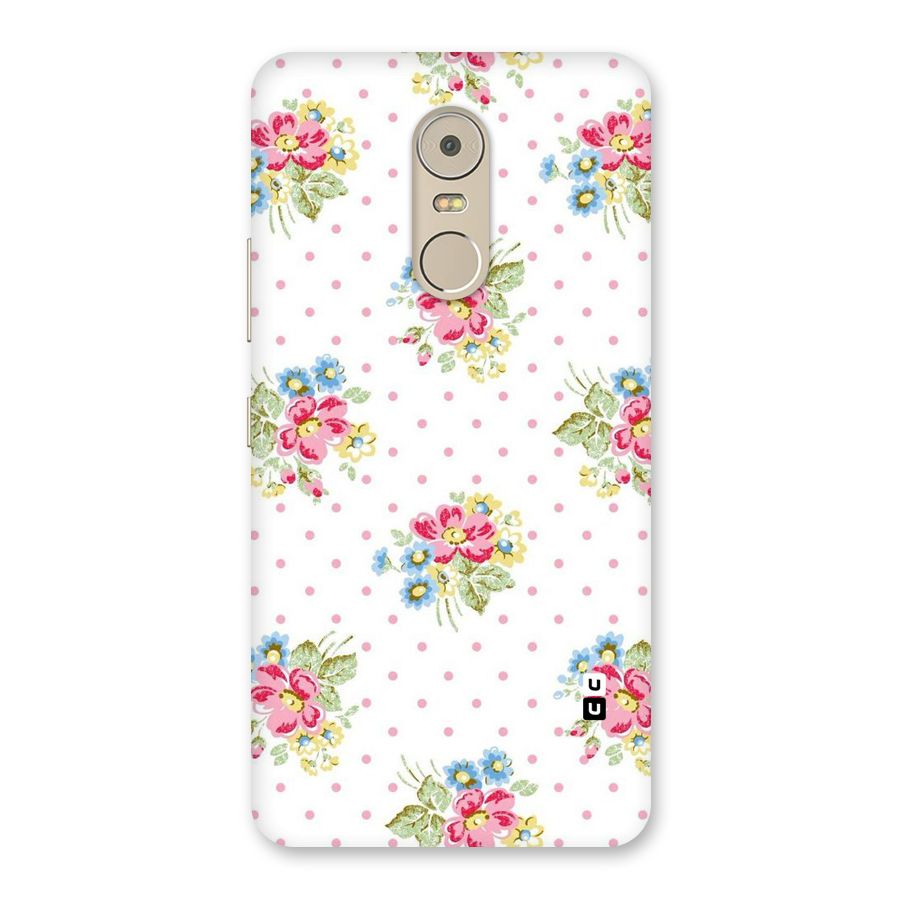 Painted Polka Floral Back Case for Lenovo K6 Note