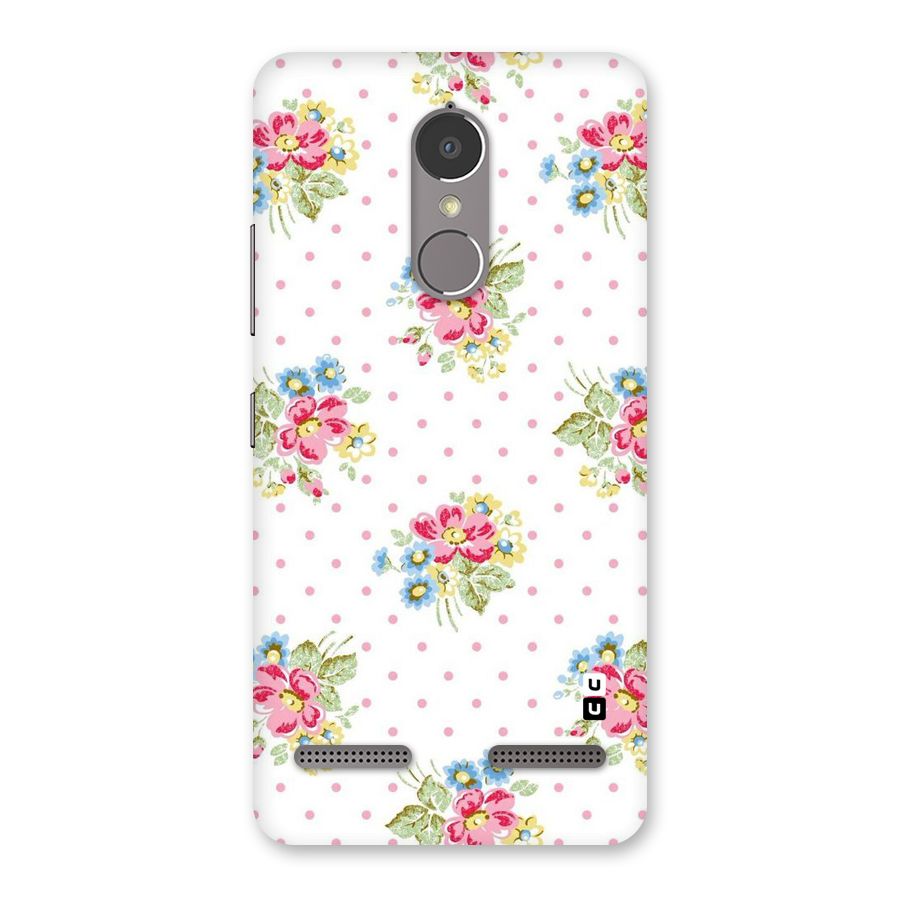Painted Polka Floral Back Case for Lenovo K6 Power
