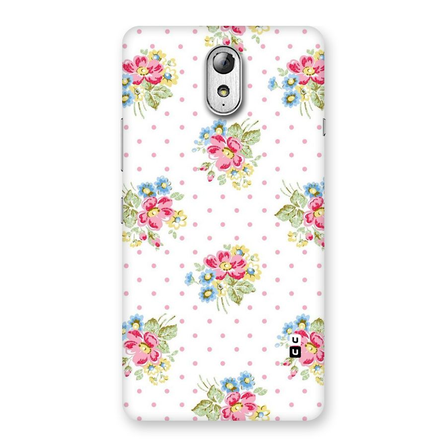 Painted Polka Floral Back Case for Lenovo Vibe P1M