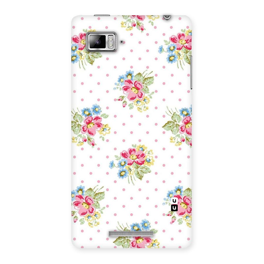 Painted Polka Floral Back Case for Lenovo Vibe Z K910