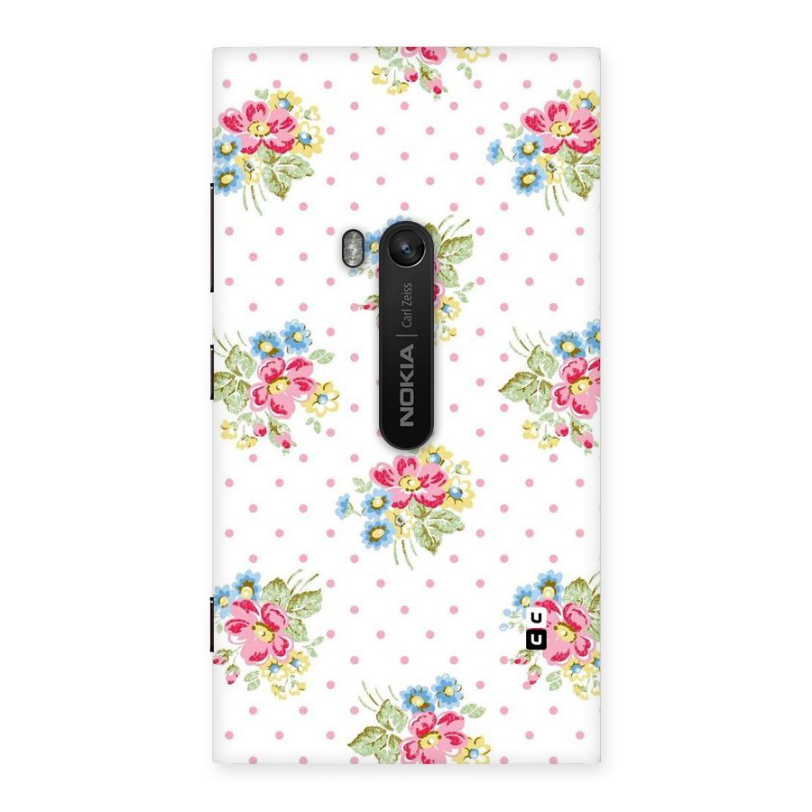 Painted Polka Floral Back Case for Lumia 920