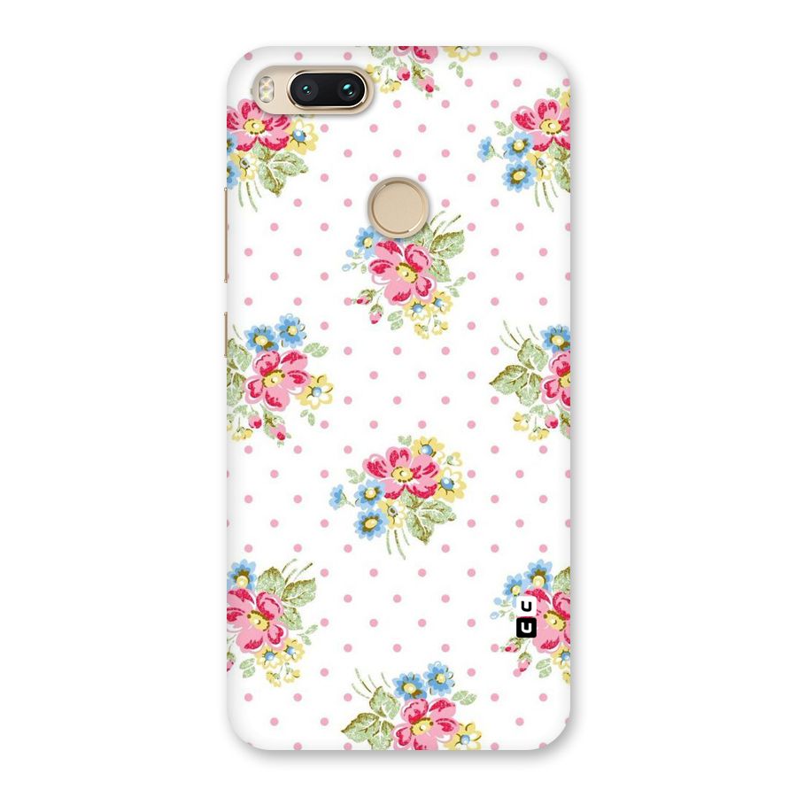 Painted Polka Floral Back Case for Mi A1