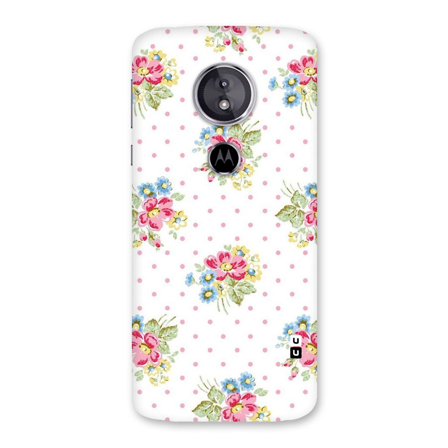 Painted Polka Floral Back Case for Moto E5