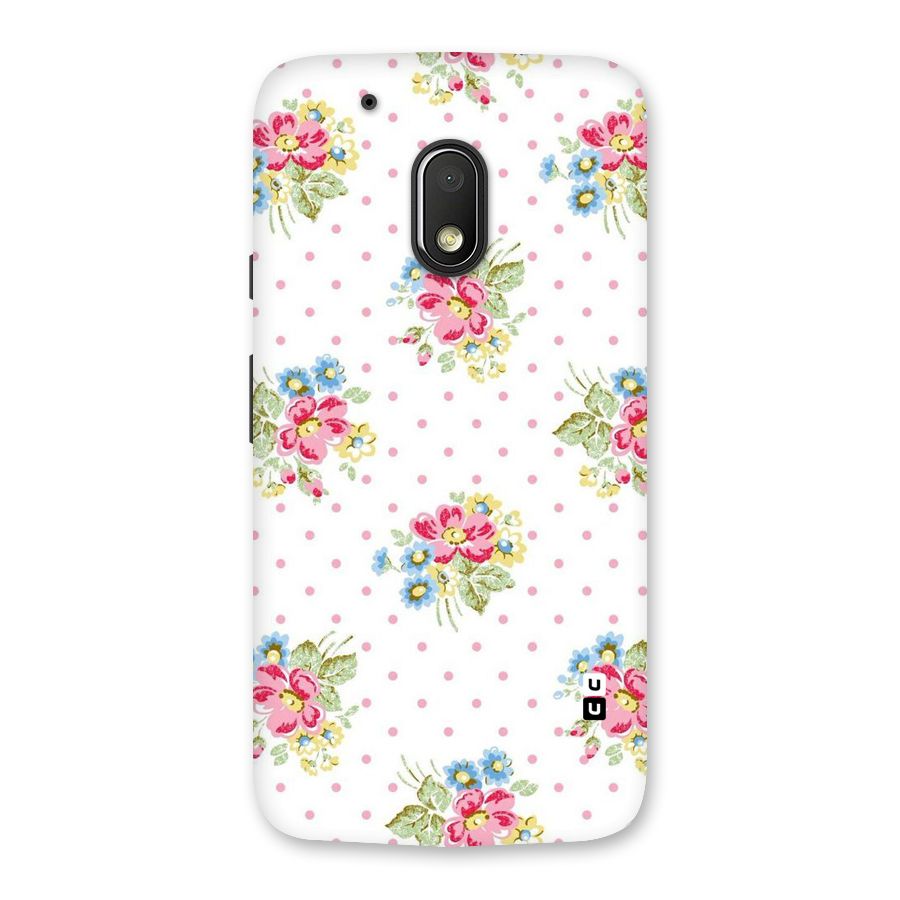 Painted Polka Floral Back Case for Moto G4 Play