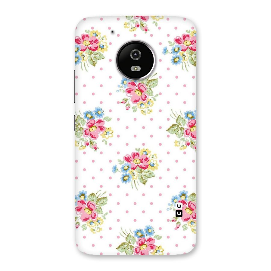 Painted Polka Floral Back Case for Moto G5