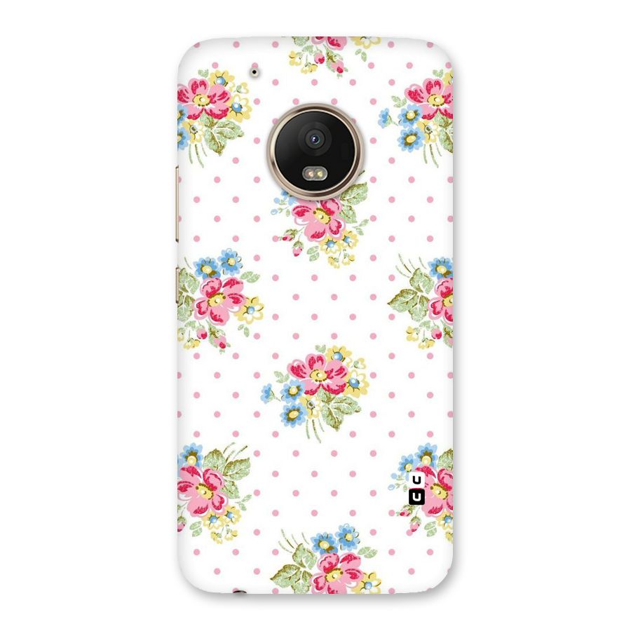 Painted Polka Floral Back Case for Moto G5 Plus