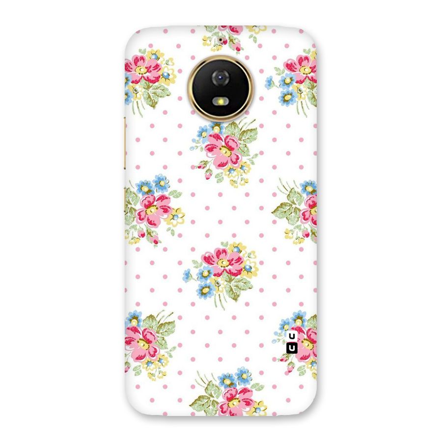 Painted Polka Floral Back Case for Moto G5s