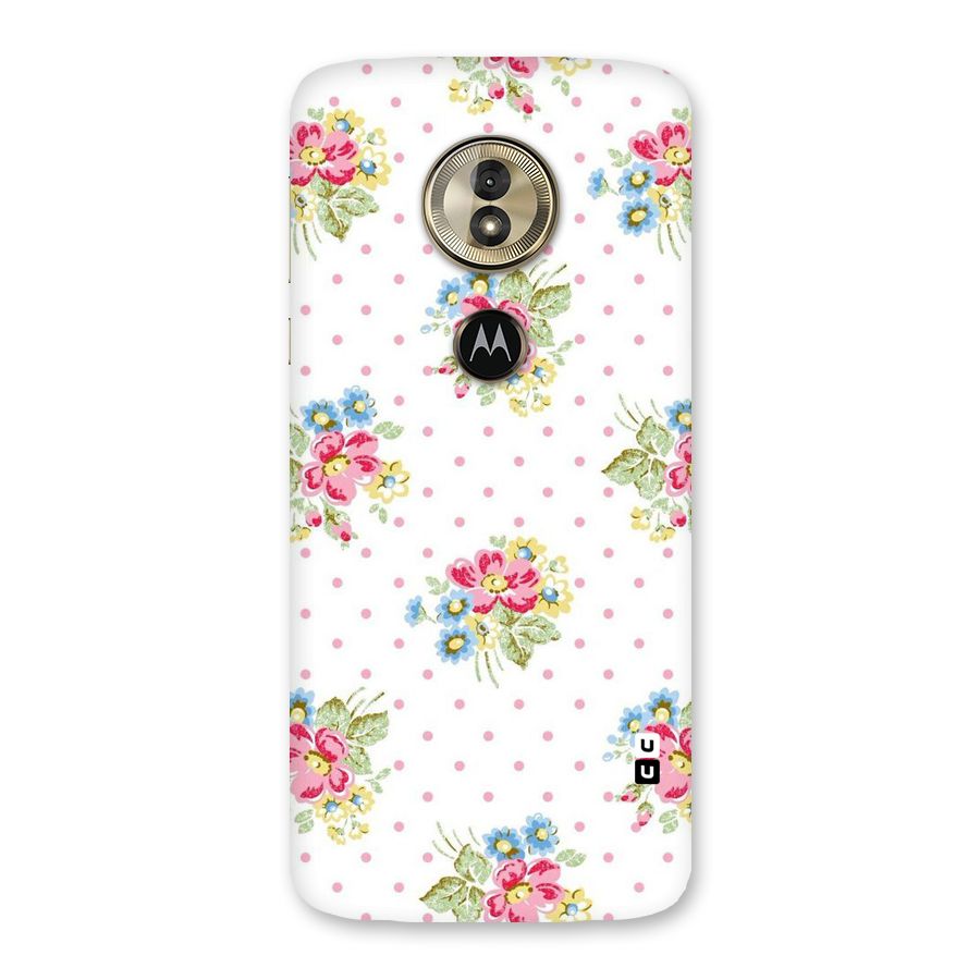 Painted Polka Floral Back Case for Moto G6 Play