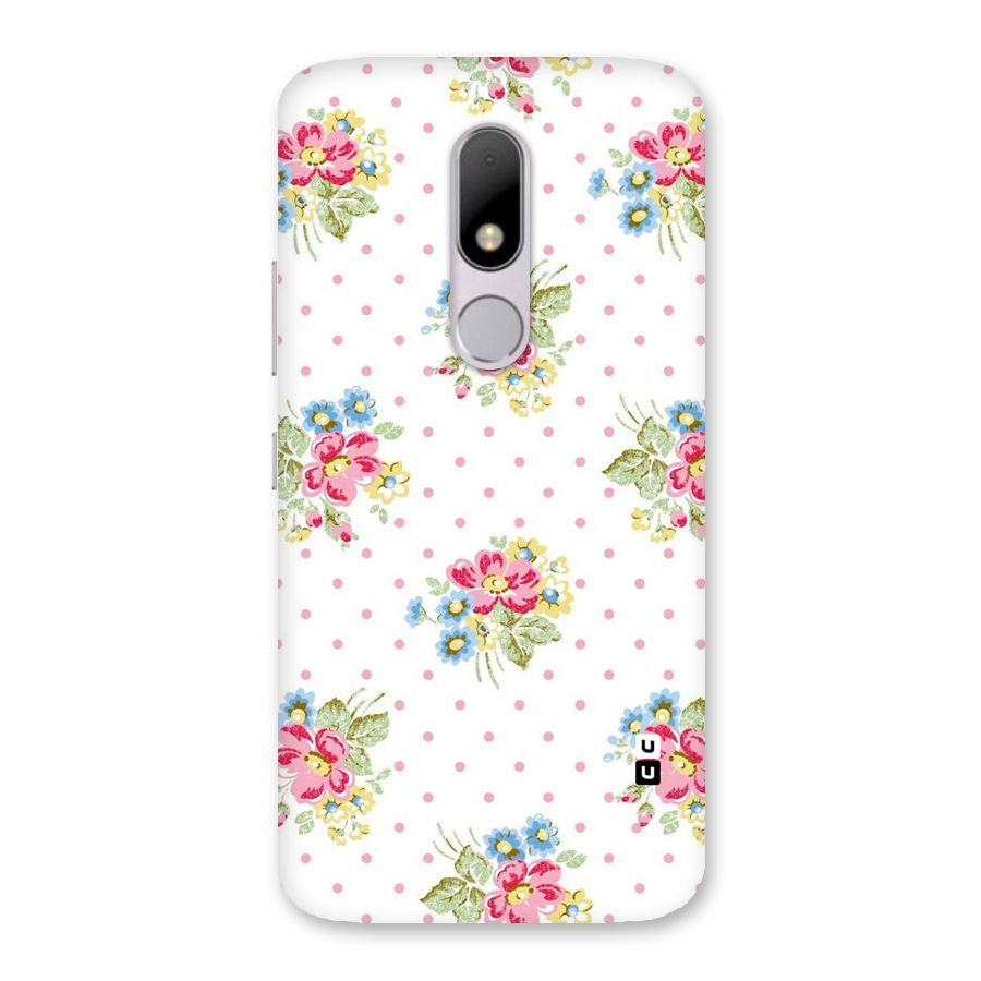Painted Polka Floral Back Case for Moto M
