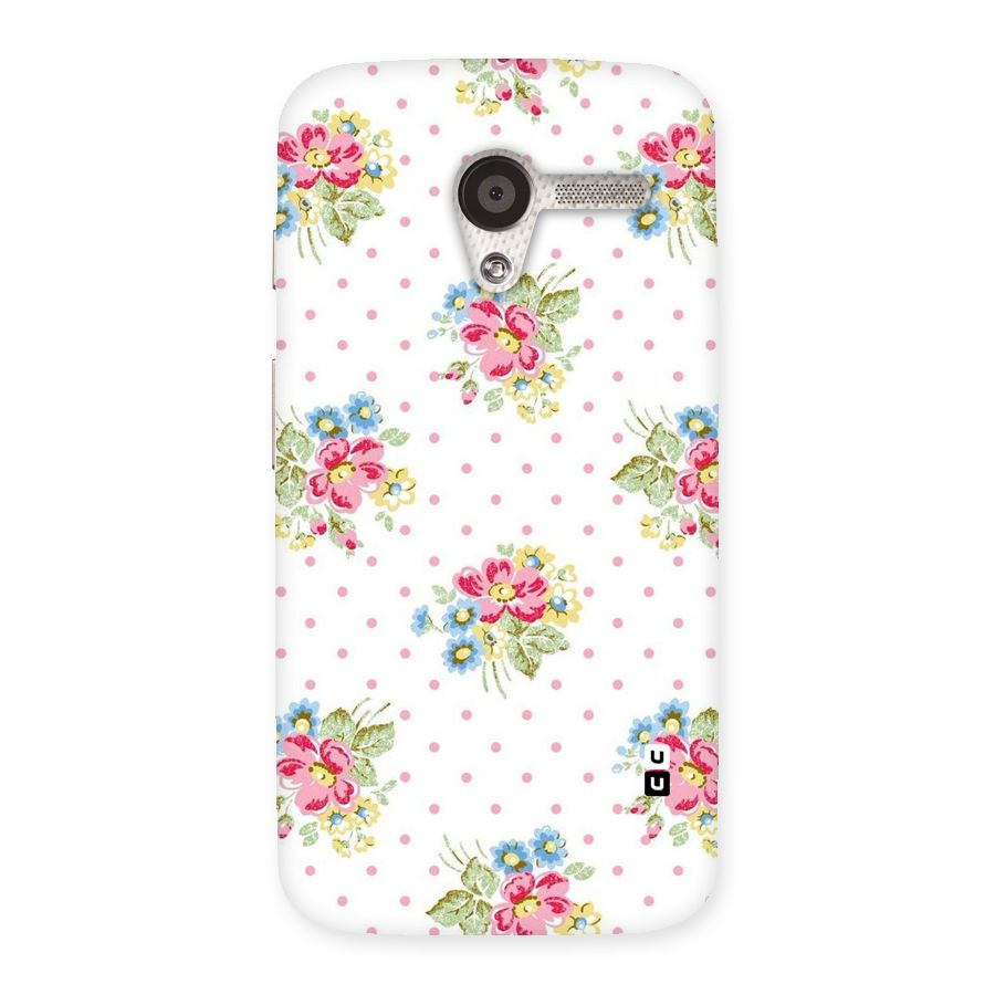 Painted Polka Floral Back Case for Moto X