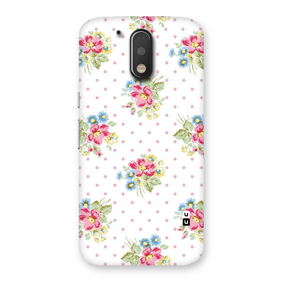 Painted Polka Floral Back Case for Motorola Moto G4