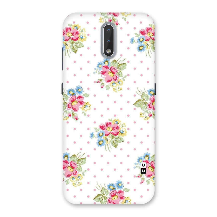 Painted Polka Floral Back Case for Nokia 2.3