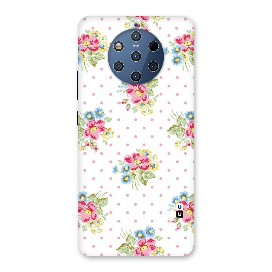 Painted Polka Floral Back Case for Nokia 9 PureView