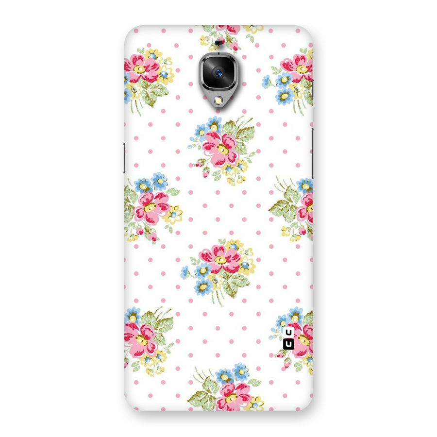Painted Polka Floral Back Case for OnePlus 3